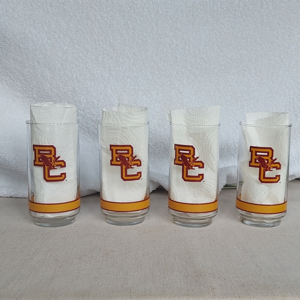 4 Vintage Boston College  Getty Tall Glasses